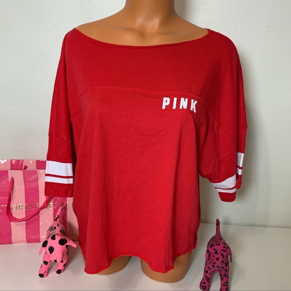 COPY - PINK VS CROPPED OFF SHOULDER TOP
